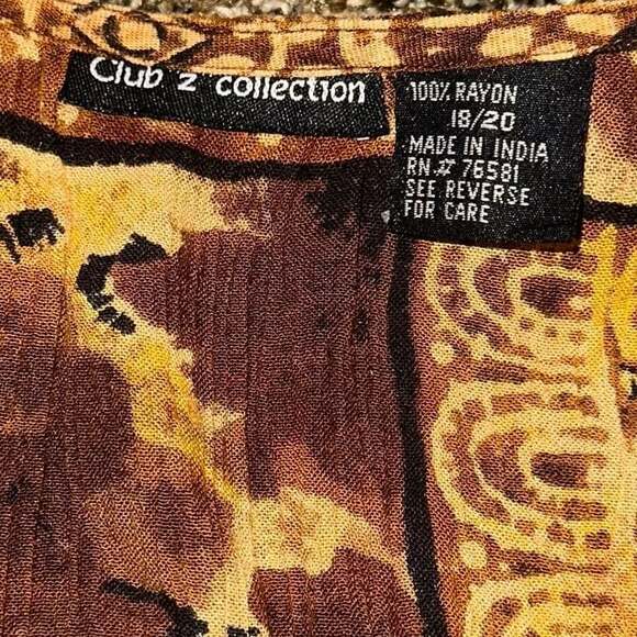 VTG Safari Patchwork Rayon Animal Print Button Down Shirt Grunge 90s Retro Chick - Picture 2 of 3